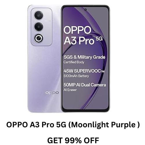 OPPO A3 Pro 5G (Moonlight Purple, 8GB RAM, 128GB Storage)