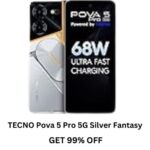 TECNO Pova 5 Pro 5G (Silver Fantasy, 8GB RAM, 128GB Storage